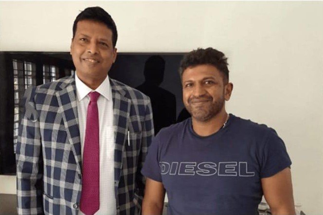 Dr. Harish K. V with Dr. Puneeth Rajkumar