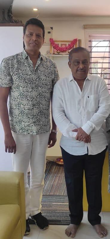 Dr. Harish K. V with Hamsalekha