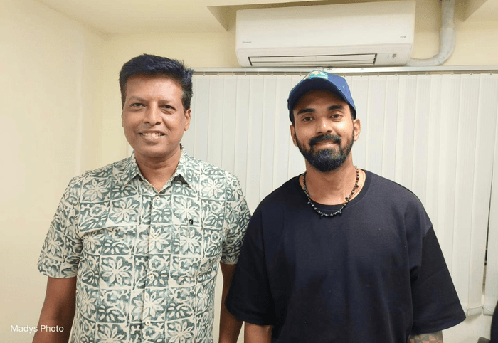 Dr. Harish K. V with KL Rahul